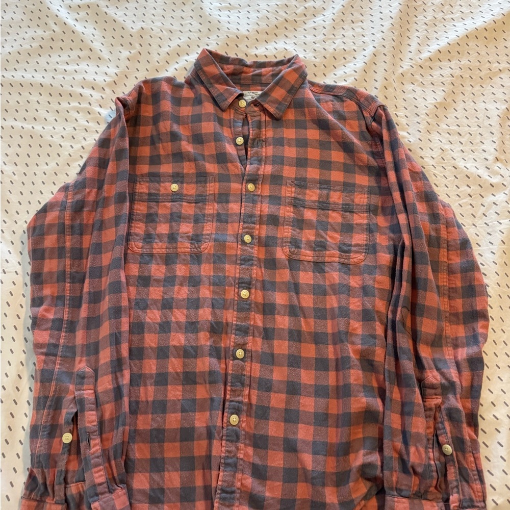 J. Crew Plaid Button-Up Shirt - Red and Black